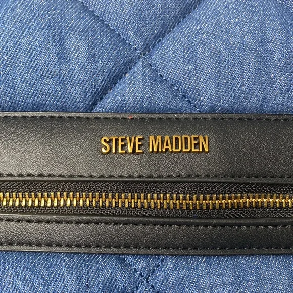 Steve Madden Bclair Quilted Denim Tote Bag Set - Picture 10 of 16